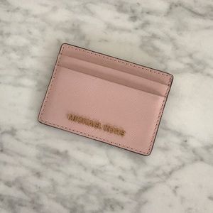 Baby pink Michael Kors card holder